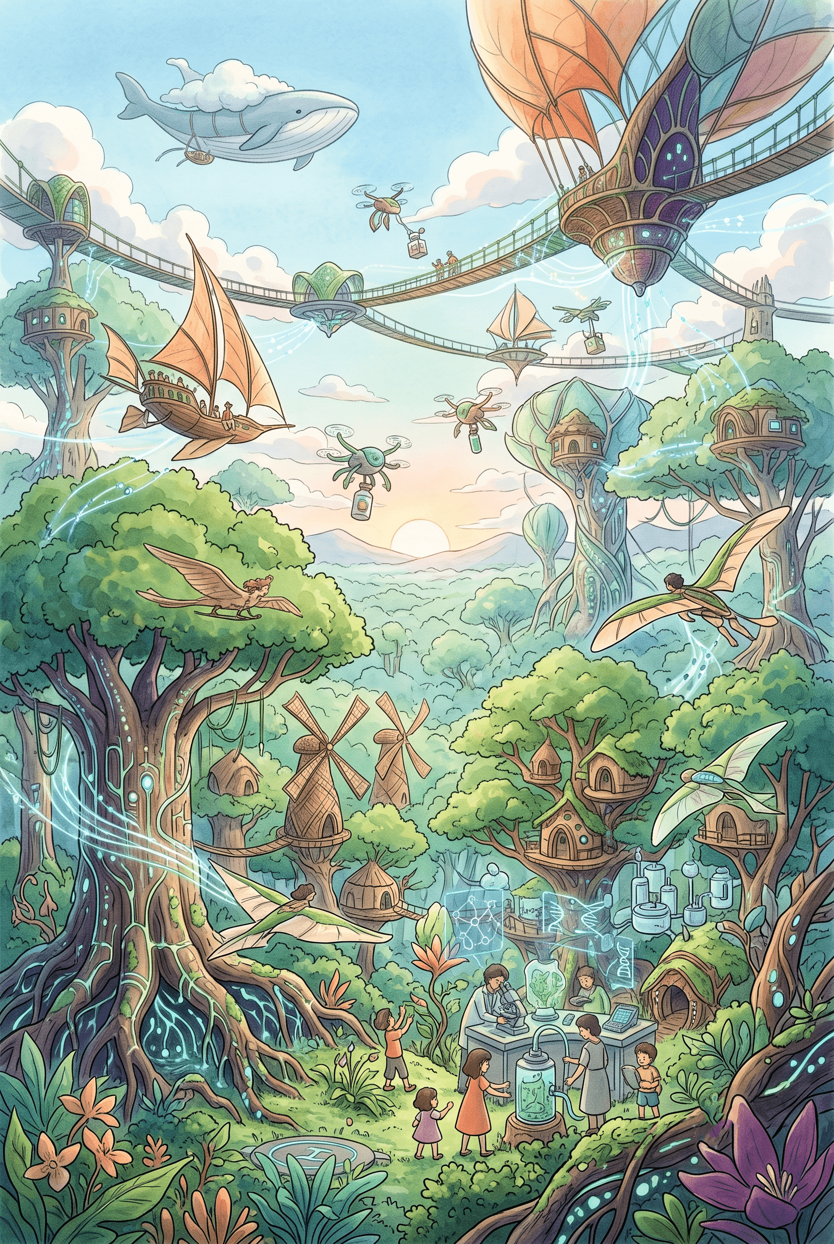 Anime style The Bio-Digital Commons